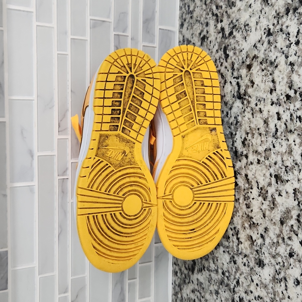 Nike Women's Sneakers Yellow and White - Picture 6 of 7